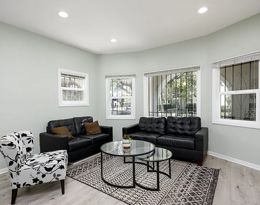 Living room in a 3-bedroom student apartment near USC
